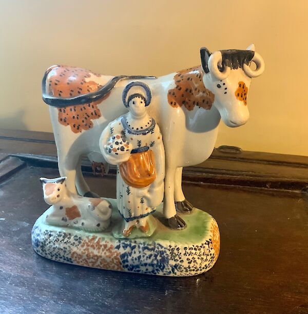 A Yorkshire pottery cow