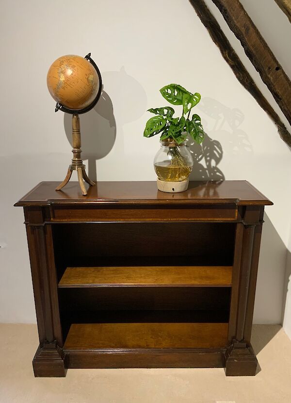 Mahogany open bookcase