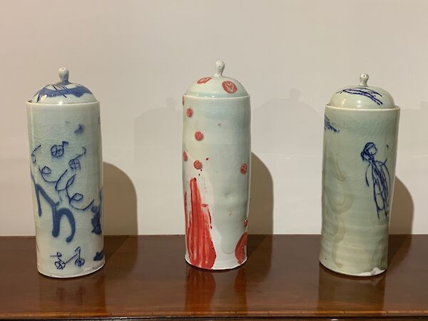 Three contemporary tall vessels by Adam Frew