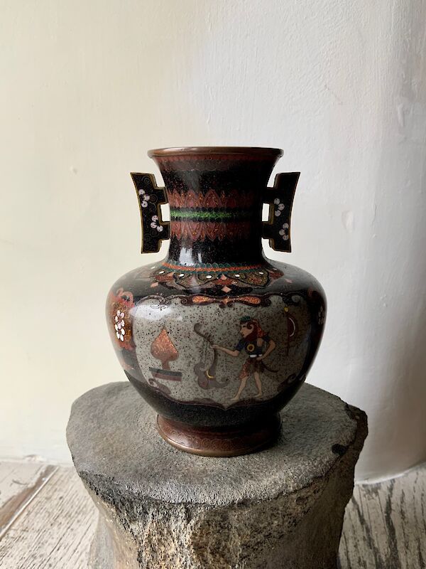 A Japanese cloisonné vase