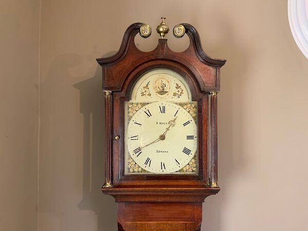 Oak longcase clock