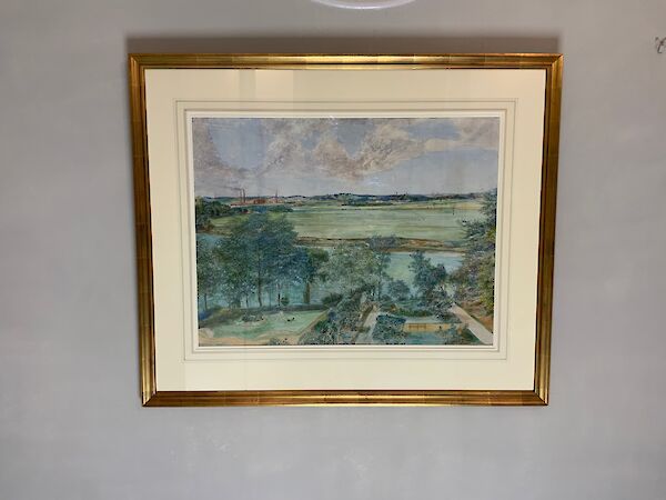 An extensive landscape watercolour